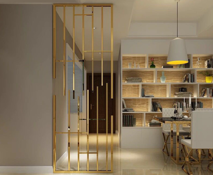 Hairline Gold Metal Screens For Office/Room/Interior Decoration