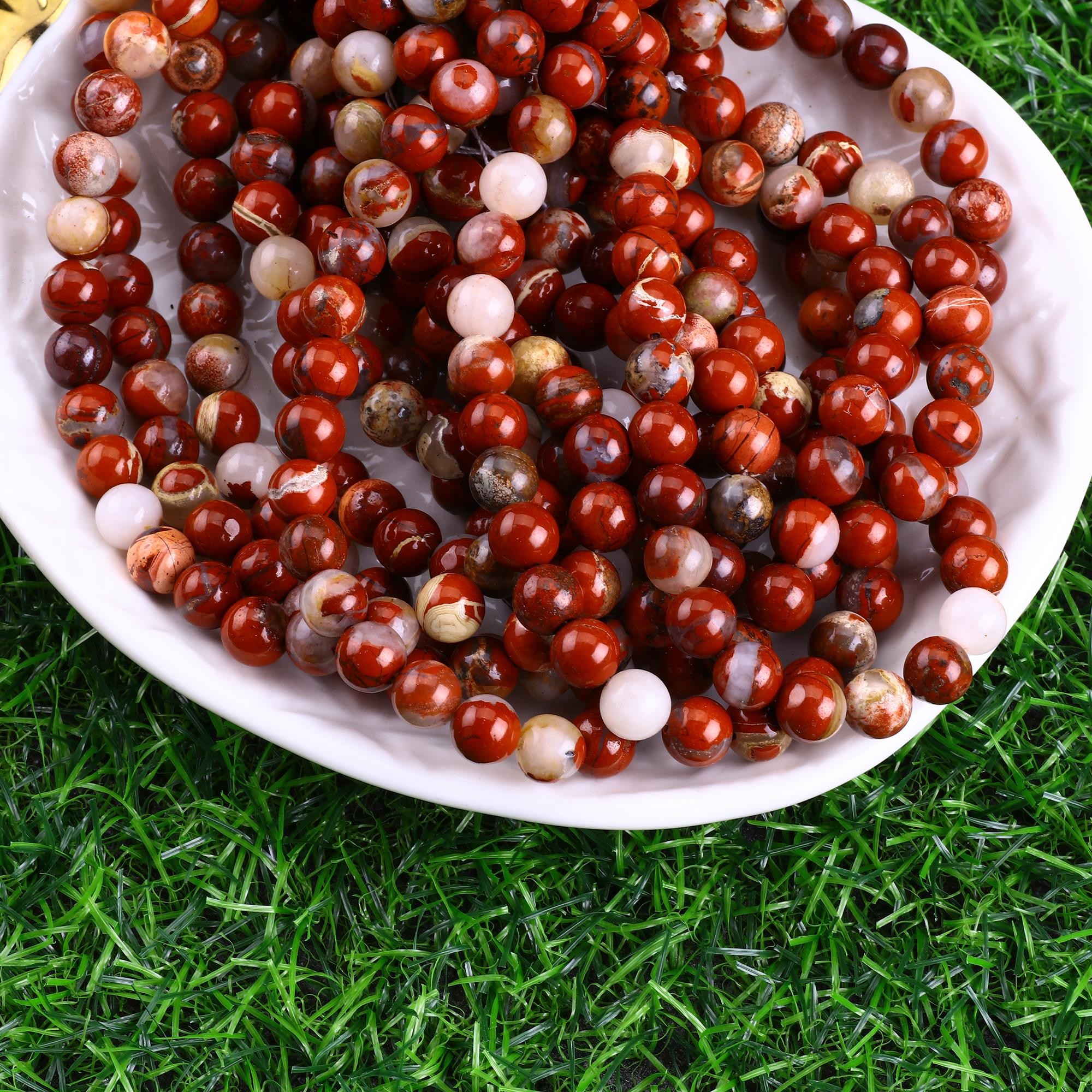 Red Jasper Round Bead Natural Crystal Gemstone Different Bead Size Loose Bead Strands for DIY Jewelry Making