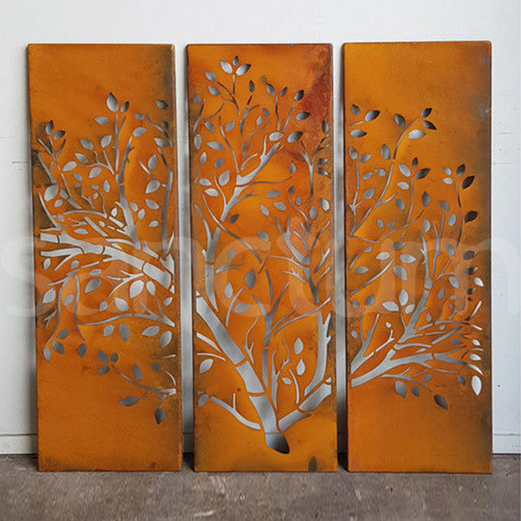 Corten Steel Panel Screen Rusty Decorative