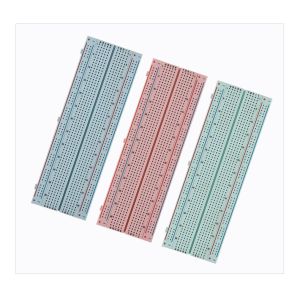 830 Point Full Size Green Breadboard for prototyping to Develop DIY with blue