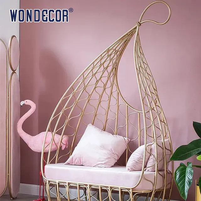 WONDERS Leaf Shaped Sofa And Lounge Chair Set 185cm Stainless Steel