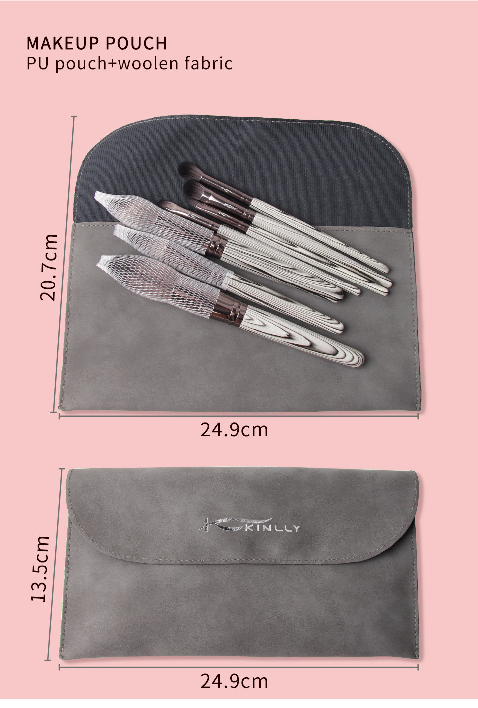 7PCS Paper Box ISO9001 Makeup Brush Gift Set for Face