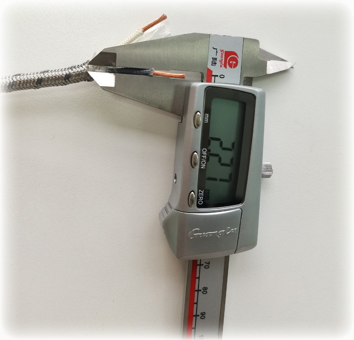 SS304 Sheath Type T Thermocouple Cable Fiberglass Insulated DC 500V