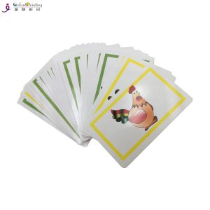 Glossy Finishing Card Printing Services Toddler Playing Cards Custom Shape
