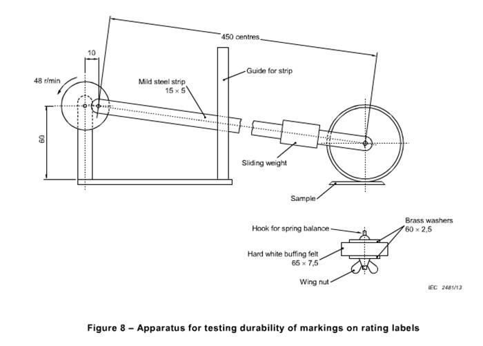 48rpm Test Rate Label Marking Abrasion Test Machine