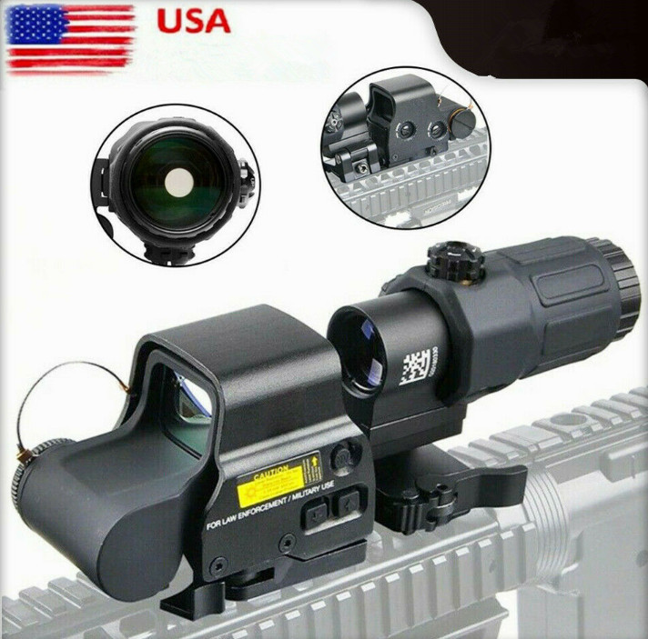 G33 3x Magnifier Tactical Holographic Sight 558 Hunting Red Dot Sight W/QD Mount