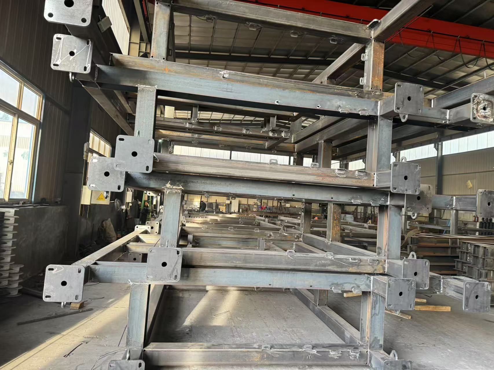 High Strength Prefabricated Structural Steel Frame For Industrial Buildings Anti Corrosion Earthquake Resistance
