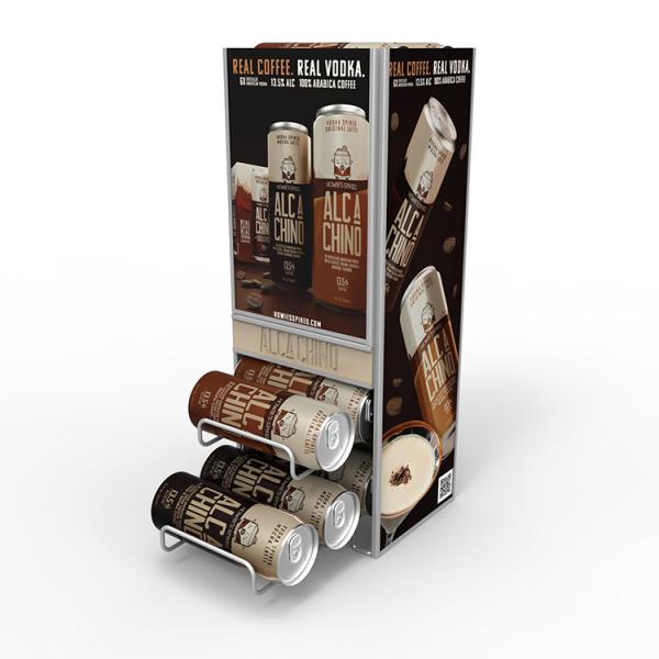 Customized Countertop Metal Wire Display Stand Canned Coffee Display Rack
