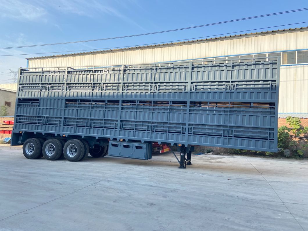 Triangle / Double Star / Double Money 3 Axle Fence Truck Trailers for Livestock Transport
