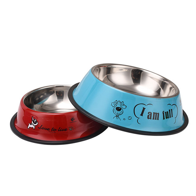 Multi Color 2200ml Pet Feeder Bowl 6.4cm No Spill Dog Bowl