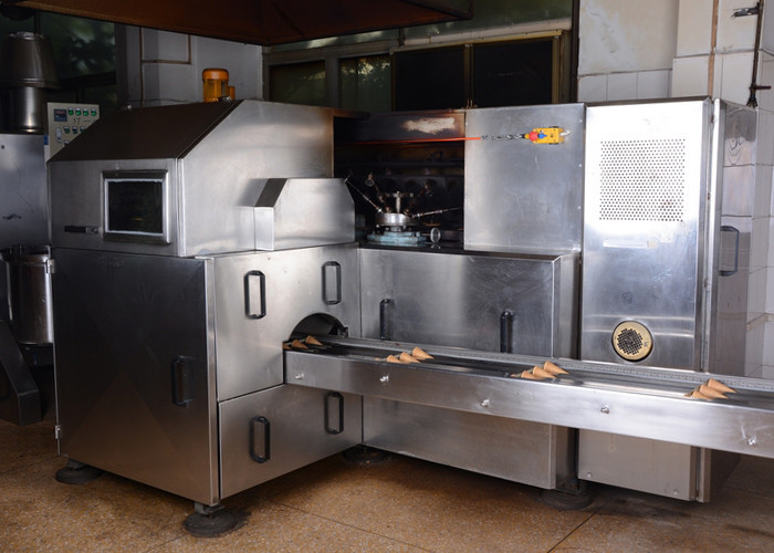 Stainless Steel Automatic Sugar Cone Making Machine For Egg Roll