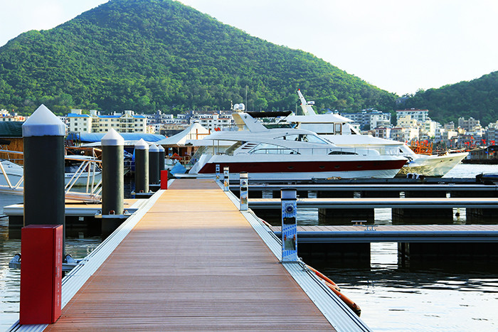 Yacht Marina Use Aluminum Alloy Floating Walkway Pontoon Customizable Size