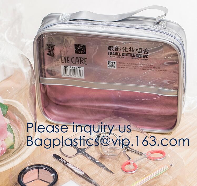 Travel Bag Large Toiletry Bag Makeup Organizer clear pvc cosmetic bag,Cosmetic Packing Toiletries Bag for Women BAGEASE