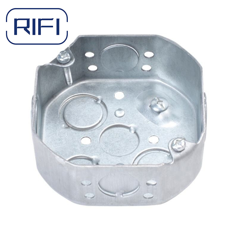 Factory Wholesale Octagonal Metal Electric Junction Box Extension Box Switch Outlet Box