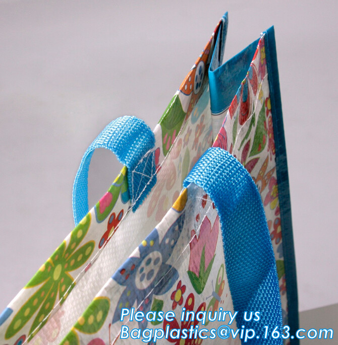 Custom Huge Luggage PP Woven Bag With Zipper Lock,PP Woven Shopping Bag,Factory customized cheap laminated pp woven shop