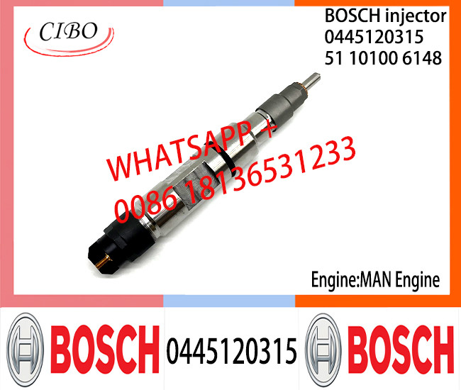 BOSCH 0445120315 Neutral Diesel Fuel Injector Assembly 0445120315 51101006148 For MAN Engine