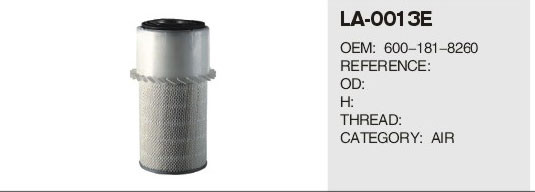 Truck Diesel engine parts air filter for komtsu 600-181-8260