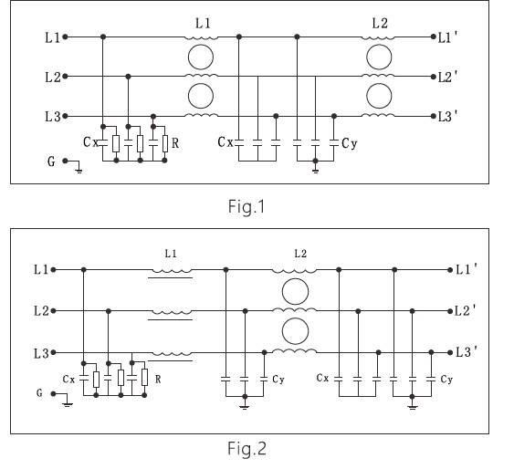Information Protection 380V 440V 3 Phase EMI Filter With Screw
