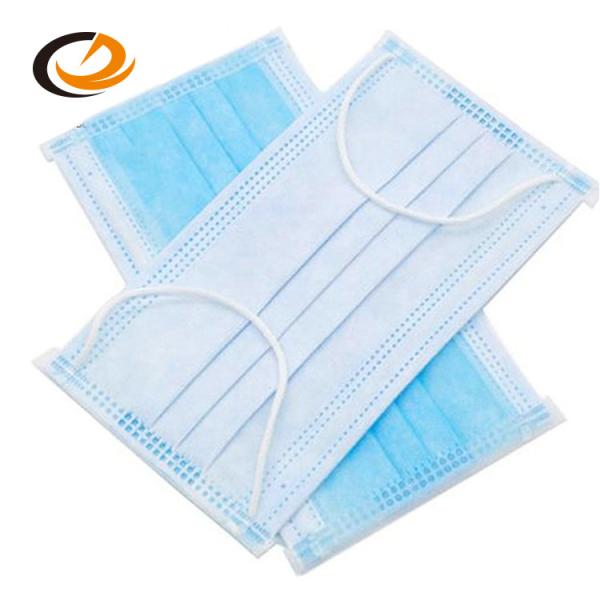 Blue CE Approved 3 Ply Disposable Face Mask , Economical Non Woven Disposable