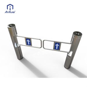 304 Stainless Steel Flap Barrier Turnstile with RS485 Communication IP54 Protection and Customizable Arm Length