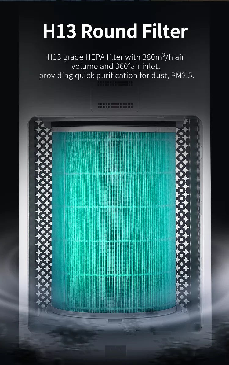 Household WIFI Air Purifiers Air Ionizer Ozone Free Room Hepa Filter Smart Touch Control Home Air Purifier Equipment