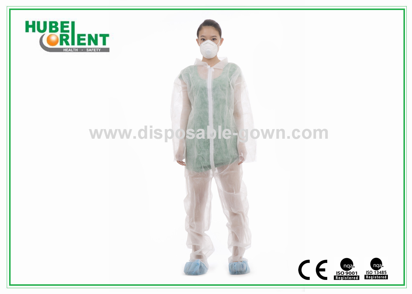 Light-Weight Waterproof Withour Hood And Feetcover Disposable Coveralls With CE ISO Approved
