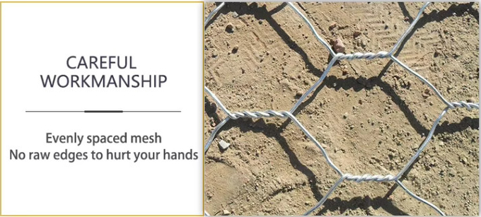 Low Carbon Steel HDG Gabion Baskets 100*120mm For Boudary Line