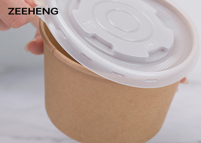 Disposable 36oz 1100ml Hot Paper Soup Bowls With Lids Food Container Customized Logo