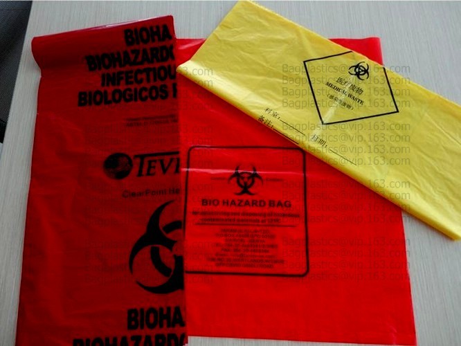 Biohazard Plastic Bags, Biohazard Bags, Red Biohazard Waste Bags, Medical waste Bag, infectious bags, bagplastics, bagea