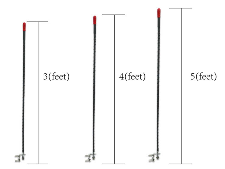 Fiberglass 27Mhz Car Cb Radio Antenna 102 Inch Cb Whip Antenna Customized Frequency
