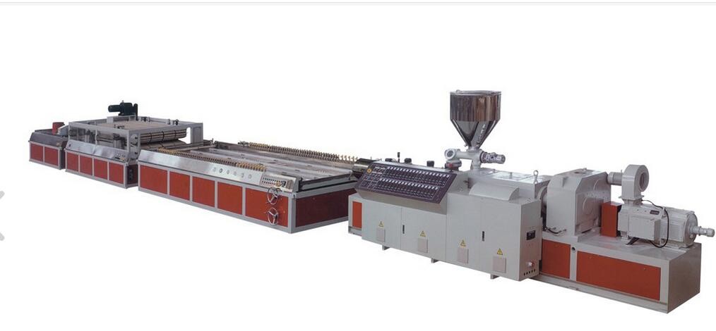 Three Layer Construction Template WPC Extrusion Machine / Production Line Double Screw