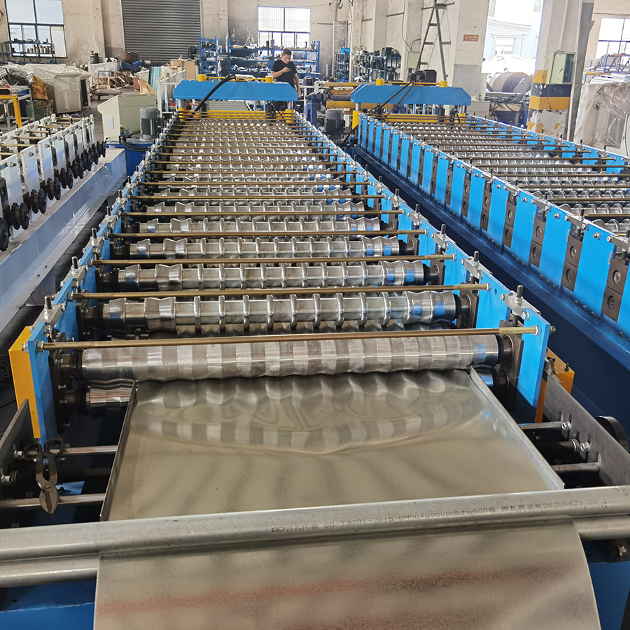 Triple Layer Roof Sheet Roll Forming Machine Corrugated Tile
