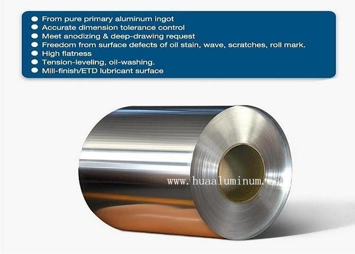 Heat Insulation 5005 Aluminium Sheet Coil 40micron Thickness