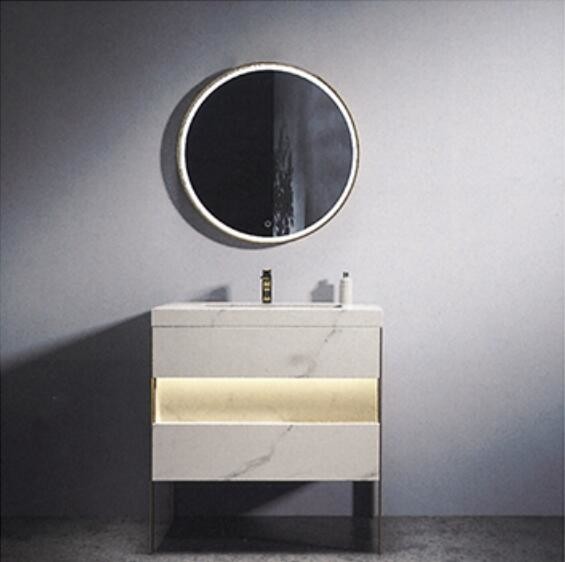18mm PVC 30 Contemporary Bathroom Vanities And Sinks Mirror Carcase