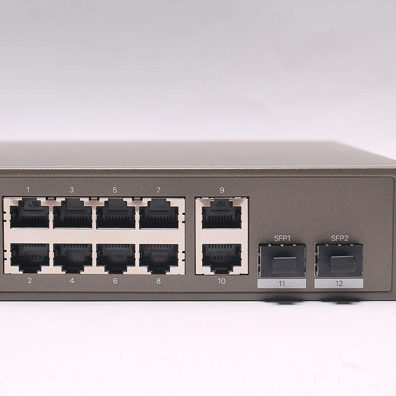 Stock Customized TEG5312F 10port L3 Managed Switch with 10*10/100/1000 Base-T Ethernet Ports and 2*1000 Base-X SFP Ports
