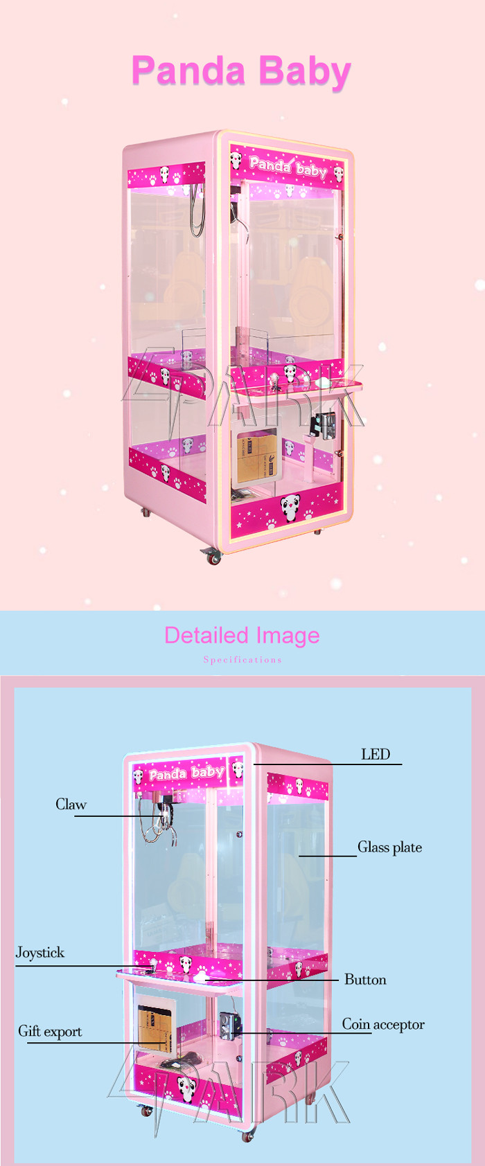 British Style 1 Player Toy Claw Crane Game Machine For Shopping Mall