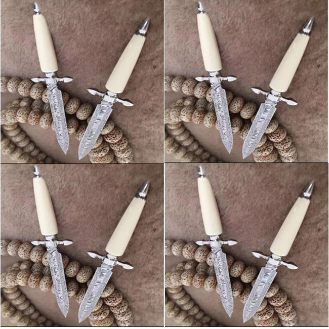 Customized Tactical Hunting Knife Utility Camping Knife With Teeth Handle