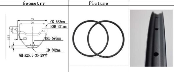 most popular products 29er mtb carbon rims hookless full carbon rims hot sale
