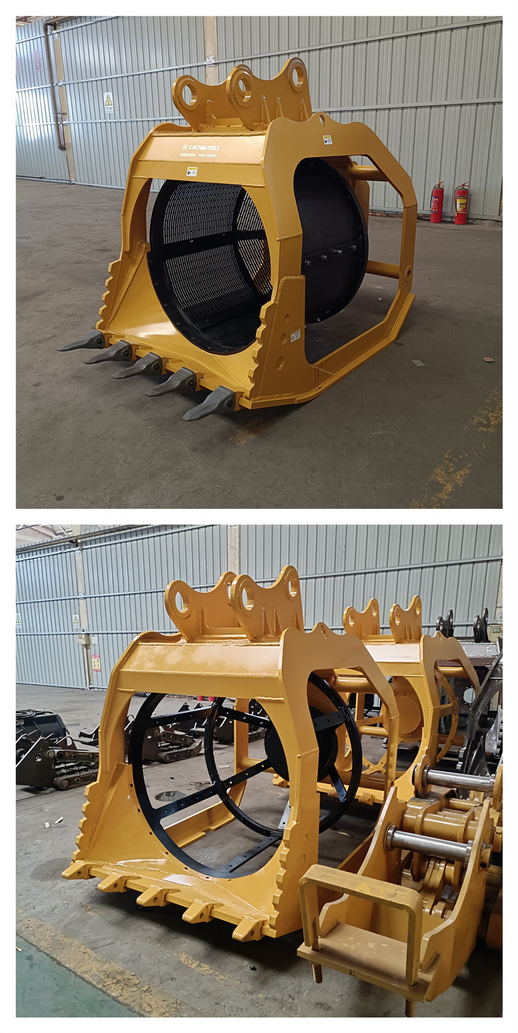Customizable Rotary Screen Bucket Construction Hydraulic Excavator Sieve Bucket