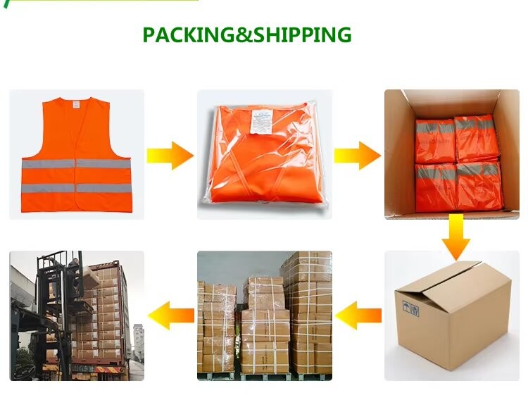 Strip Mesh Fabric Construction Security Safety Reflective Vest