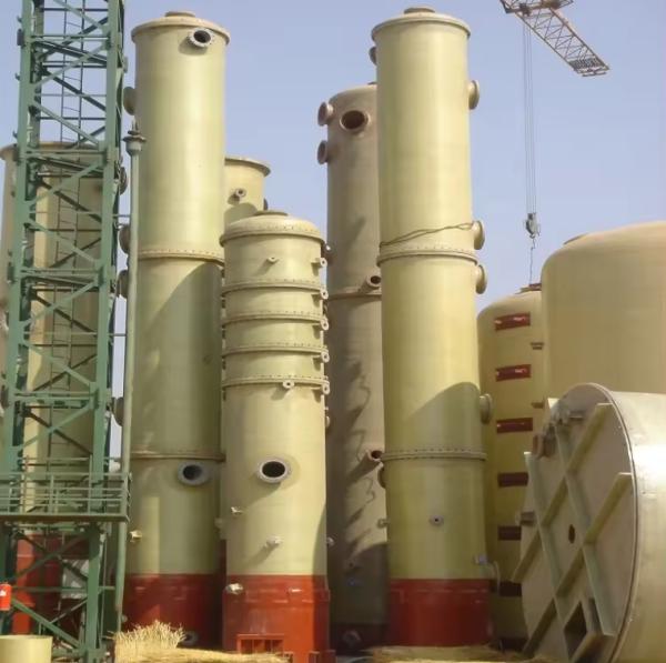 FRP Waste Gas Purification Tower Scrubbers gas absorption column acid mist gas