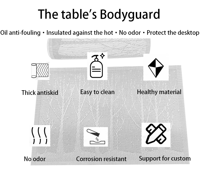 Table Decoration Modern Placemat Non-slip Washable Tablemats for Restaurant and Family