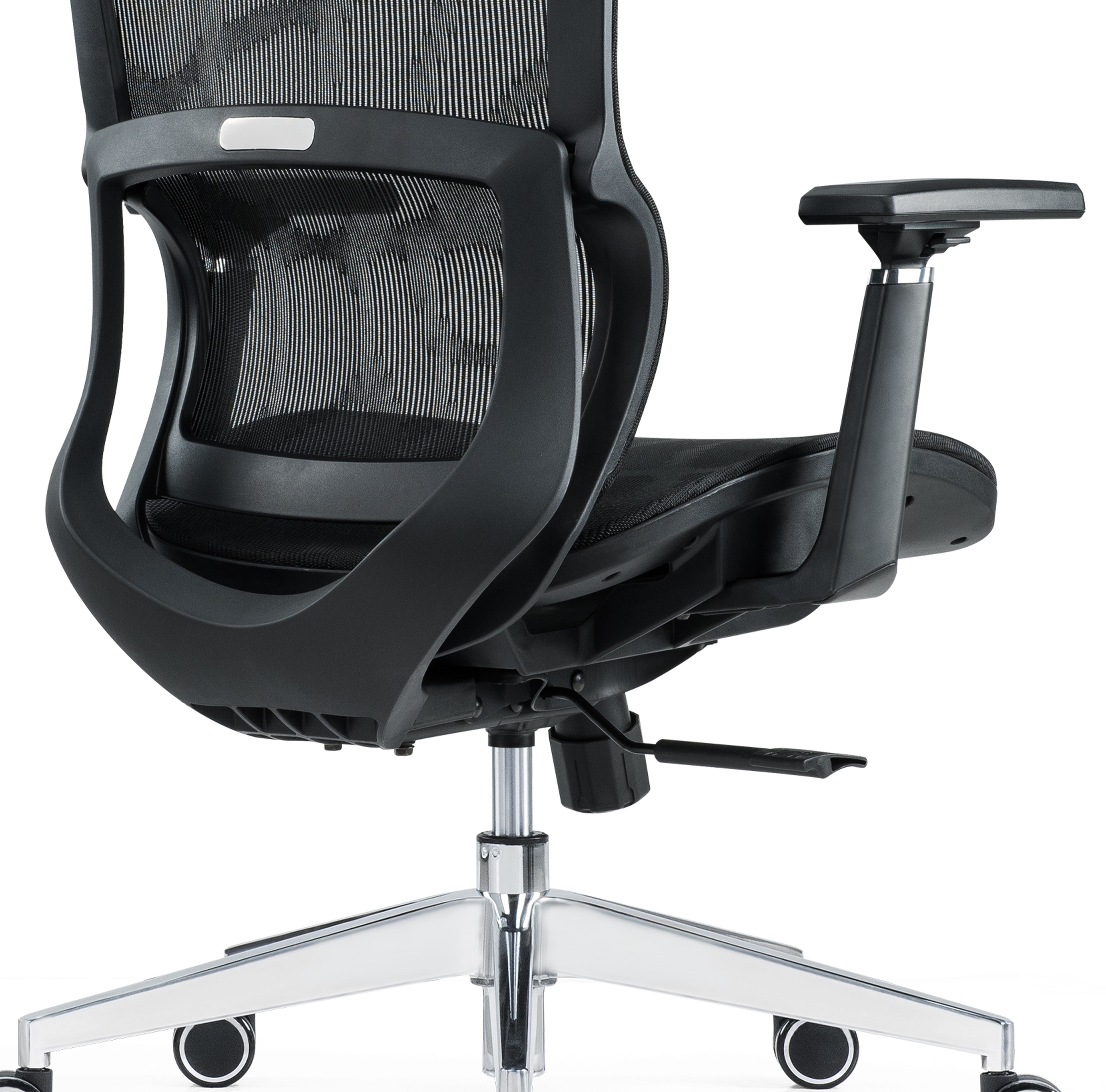Black Full Mesh Furniture Lumbar Support Massage Modern Wholesale Armrest Comfort Fabric Ergonomic Office Chair