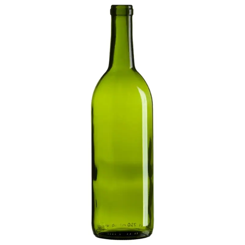 Glass Collar Engraved 187ml Gin Whisky Bottle for Wine 750ml Decal Surface Handling