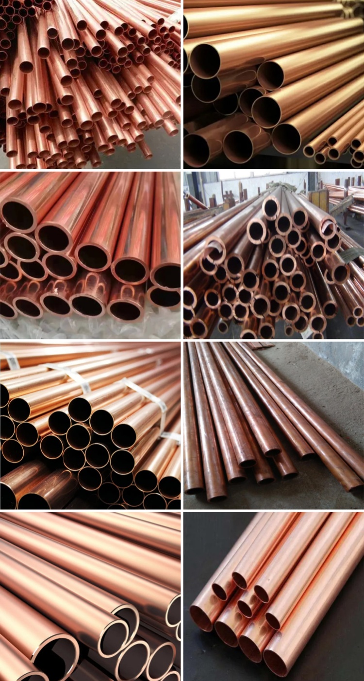 195 MPa Ultimate Strength Bulk Copper Pipe in Various Sizes from 0.3mm to 80mm Outside Diameter