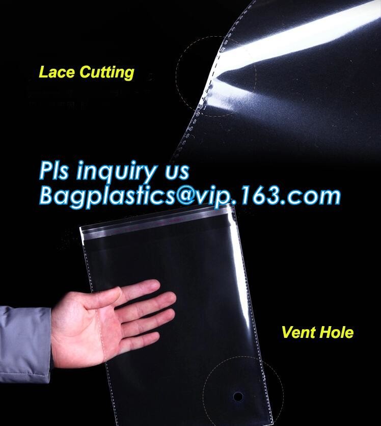 clear opp/cpp three side seal bag for beans,biscuits,cookies,pp cpp self-adhesive poly bag with glue tape,CPP BOPP plast