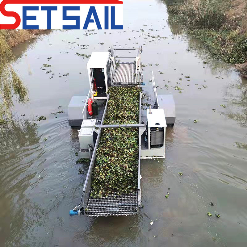 Big Storage Capacity Aquatic Trash Skimmer/Weed Harvester Made in China