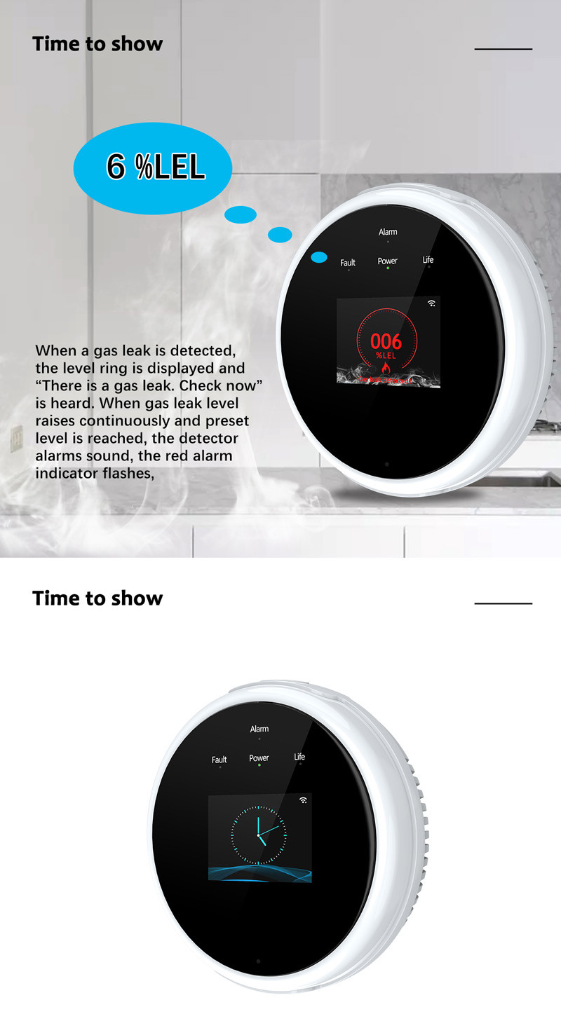 LCD Display Smoke Detector And Carbon Monoxide Detector