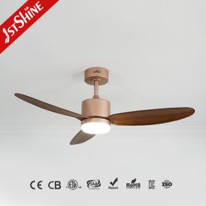 52-Inch Decorative Ceiling Fan with Light Rose Gold Finish for Luxurious Spaces