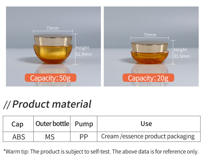 50g 20g Eye Cream Container Luxury Acrylic Bottle Set For Cosmetic Packaging